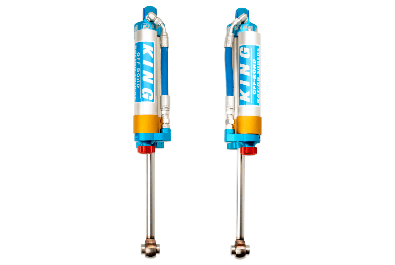 King Shocks Frontier 05+ Rear 2.5 Dia. Piggy Hose Reservoir Shock W/ Adjuster (Pair) - Apollo Off-Road