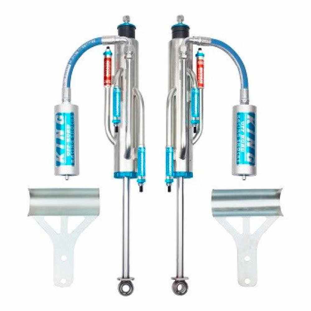 King Shocks JK 07-18 Front 2.5 Dia. Hose Remote 3 Tube Bypass Shocks For 0-2.0" Lifts (Pair) - Apollo Off-Road