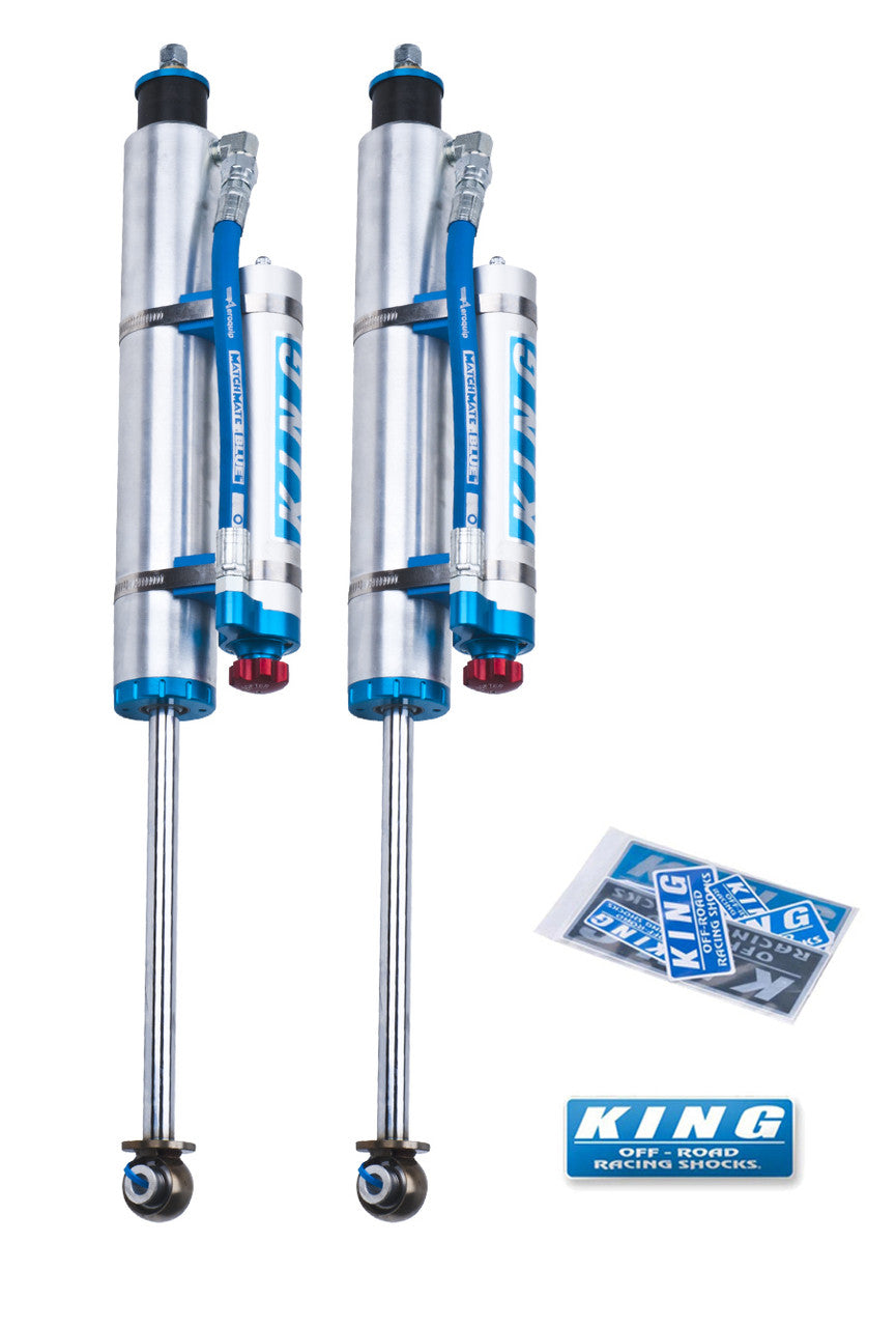 King Shocks JK 07-18 Front 2.5 Dia. Piggy Hose Reservoir For 3-5" Lifts W/ Adjuster (Pair) - Apollo Off-Road