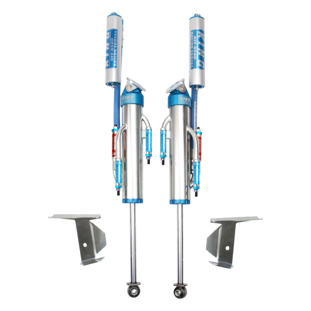 King Shocks JK 07-18 Rear 2.5 Dia. Hose Remote 3 Tube Bypass Shocks For 3-5" Lifts (Pair) - Apollo Off-Road