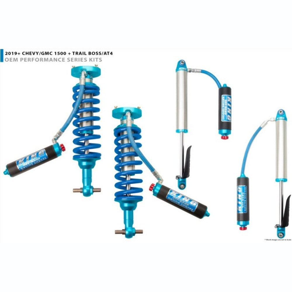 King Shocks Silverado/Sierra 1500 2019+ Front 2.5 Dia. Rem. Res. Coil-Over W/ Adjuster (Pair) - Apollo Off-Road