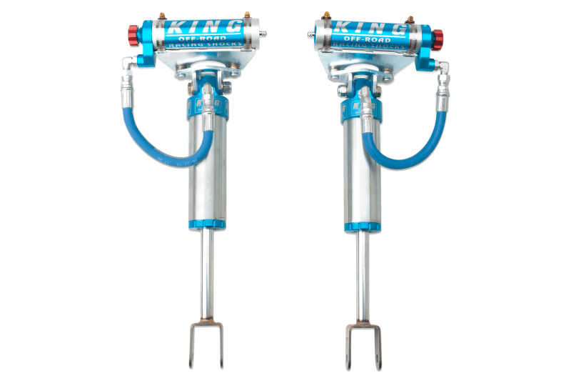 King Shocks Silverado/Sierra 2500/3500/HD 11+ Front 2.5 Dia. Remote Res. Shock W/ Adjuster (Pair), (Use W/ Stock Suspension, 1.5" Lift Max) - Apollo Off-Road