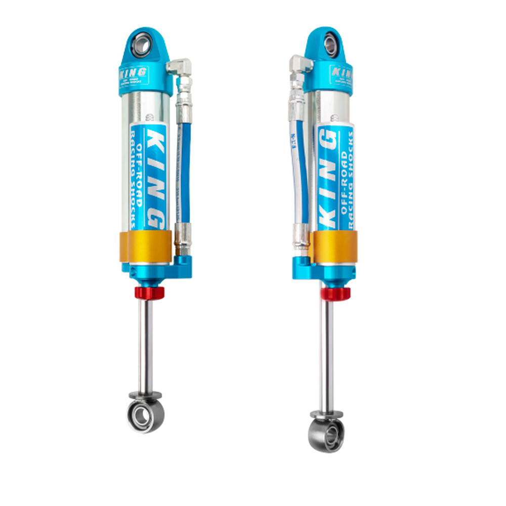 King Shocks Tacoma 96-04 (6 Lug) Rear 2.5 Dia. Piggy Hose Reservoir Shock W/ Adjuster (Pair) - Apollo Off-Road
