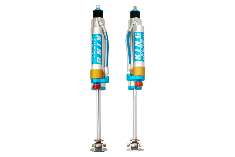 King Shocks XJ 84-00 Front 2.5 Dia. Piggy Hose Reservoir For 3-4" Lifts W/ Adjuster (Pair) - Apollo Off-Road