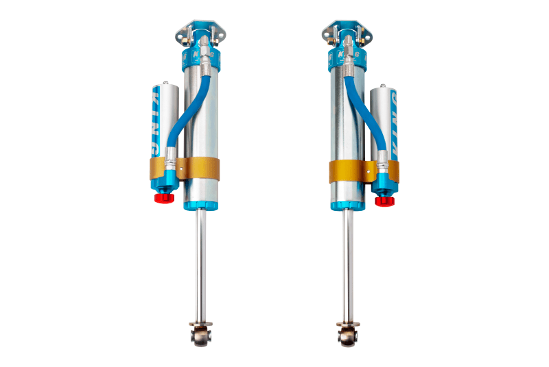 King Shocks XJ 84-00 Rear 2.5 Dia. Piggy Hose Reservoir For 3-4" Lifts W/ Adjuster (Pair) - Apollo Off-Road