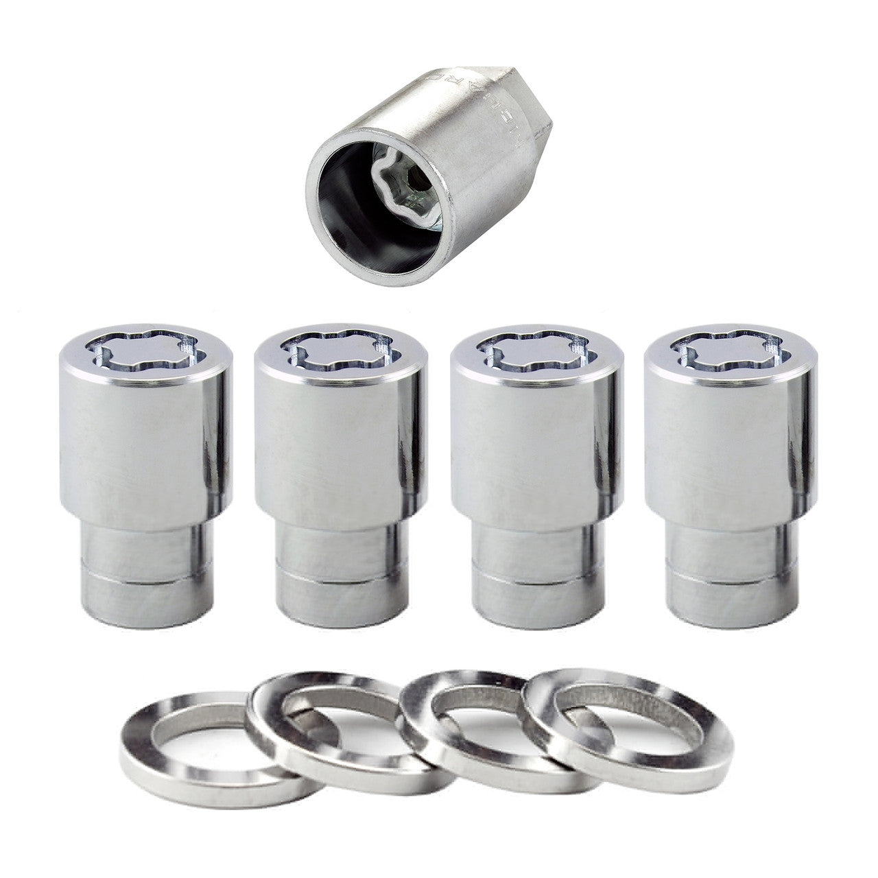Mag-Shank Style Wheel Locks-Exposed-Chrome 21120 - Apollo Off-Road