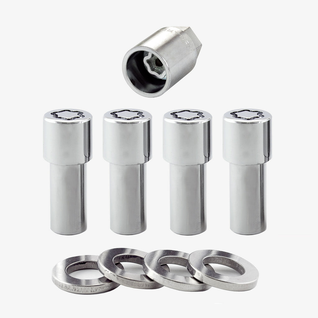 Mag-Shank Style Wheel Locks-Exposed-Chrome 23181 - Apollo Off-Road