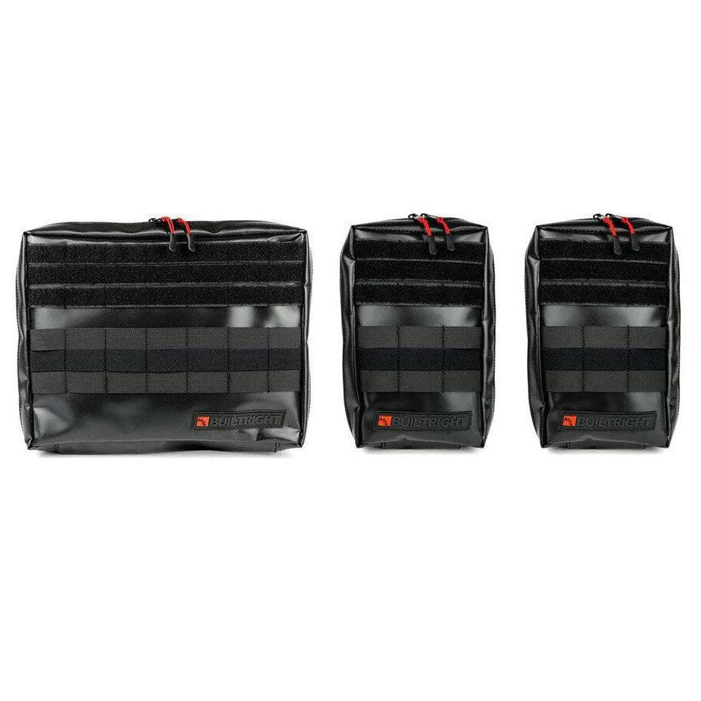 Molle Pouch - Black | 3pc Set - Apollo Off-Road