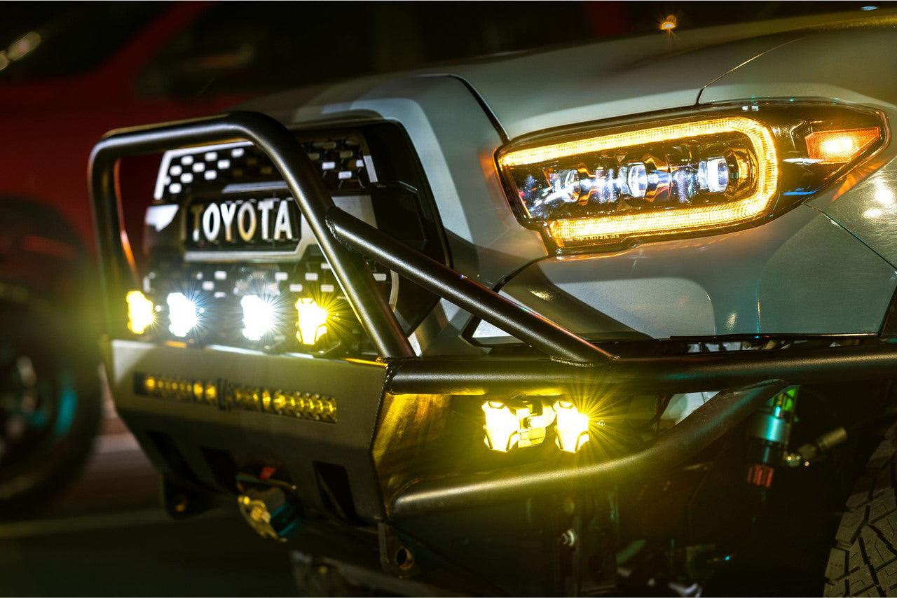 Morimoto 4Banger HXB LED Pods (SAE Wide - Yellow)(Set) - Apollo Off-Road