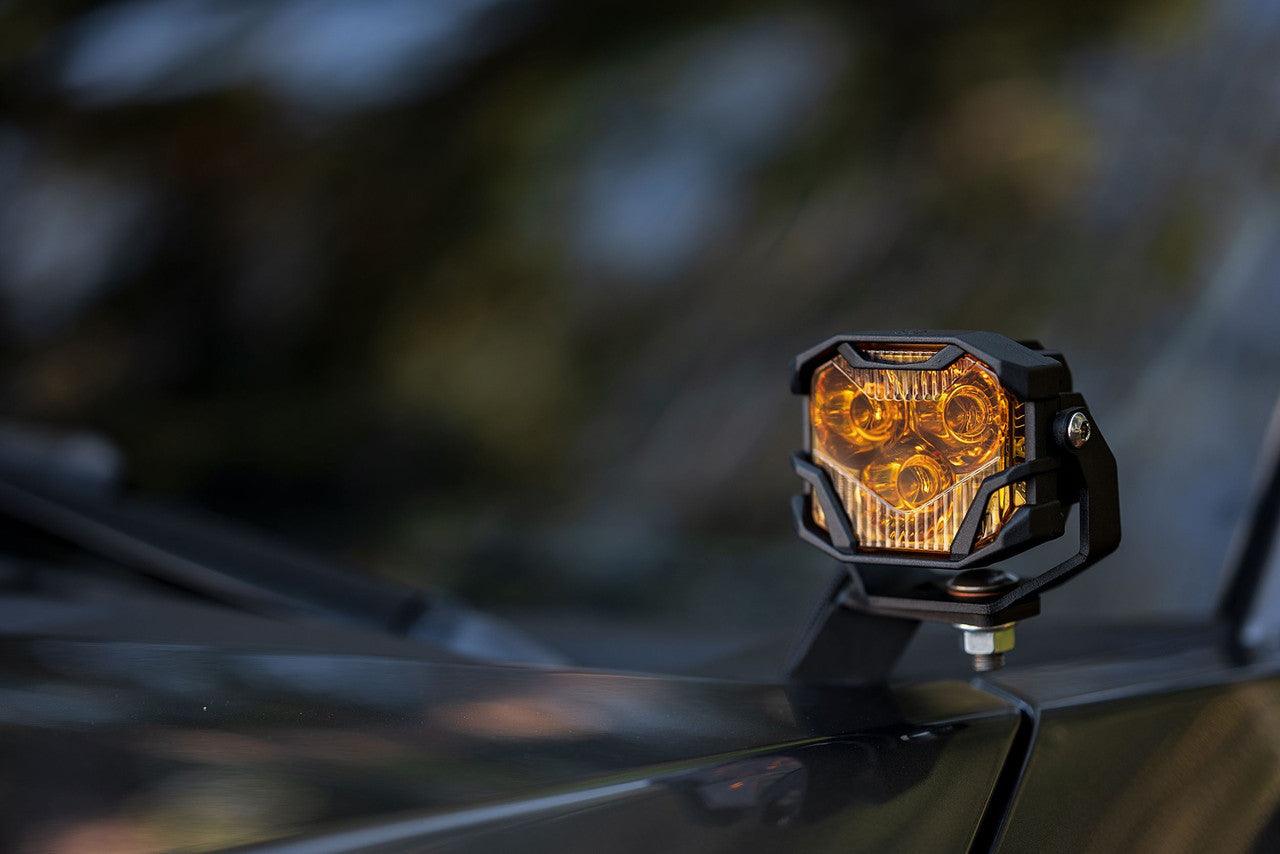 Morimoto 4Banger HXB LED Pods (SAE Wide - Yellow)(Set) - Apollo Off-Road