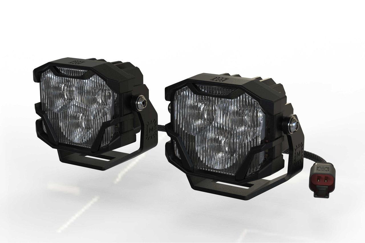 Morimoto 4Banger HXB LED Pods (SAE Wide - Yellow)(Set) - Apollo Off-Road