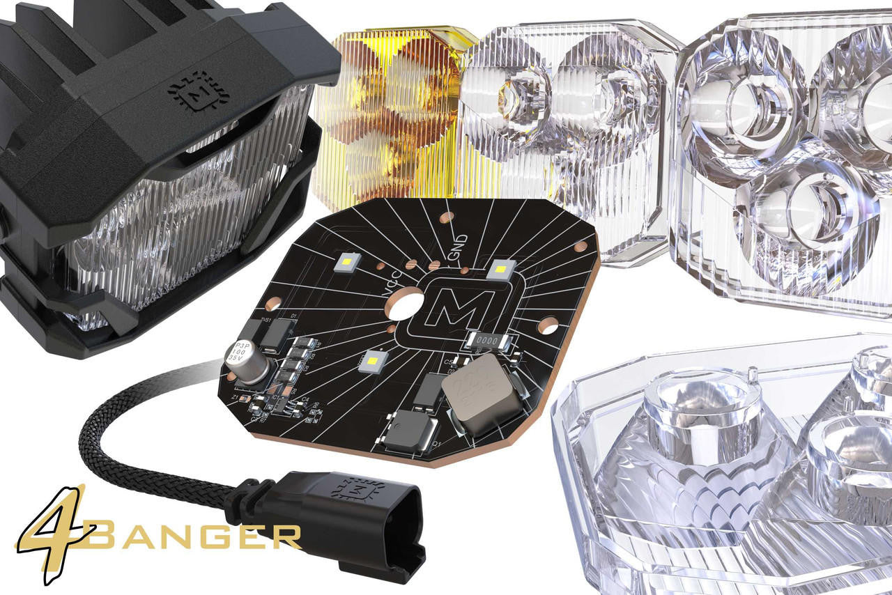 Morimoto 4Banger Triple Fog Kit: 17-20 Raptor (brackets only) - Apollo Off-Road