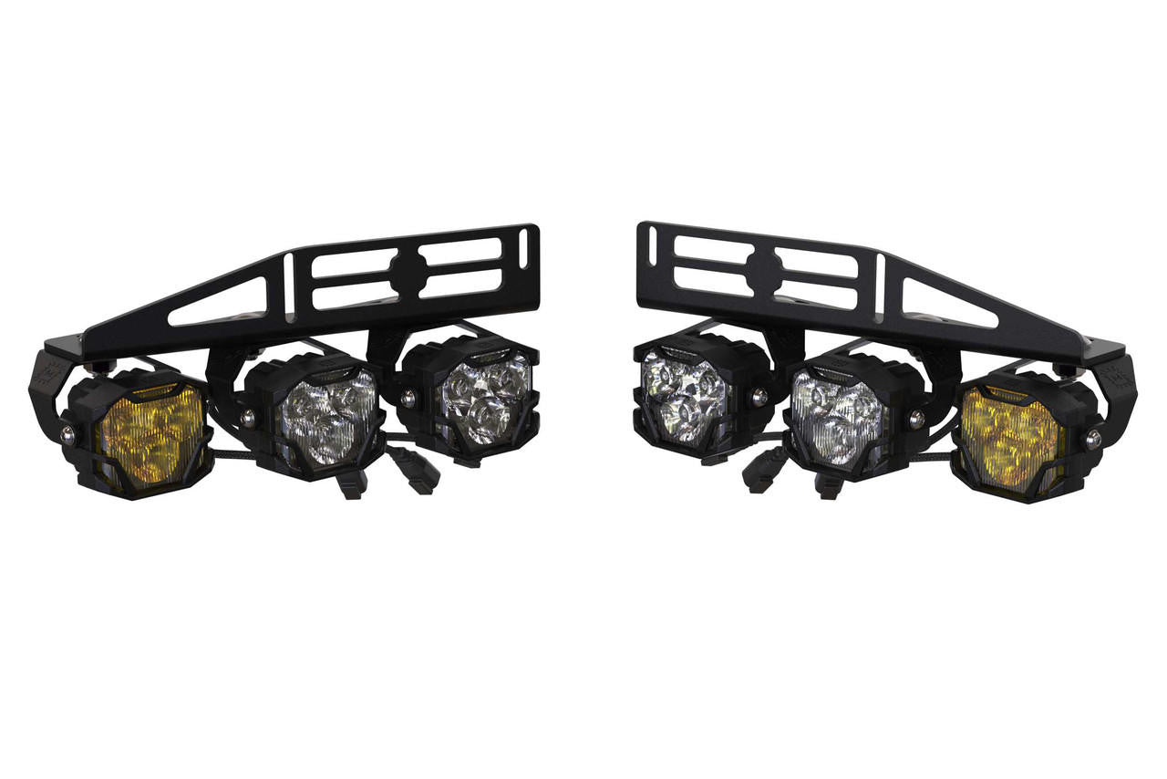 Morimoto 4Banger Triple Fog Kit: 17-20 Raptor (brackets only) - Apollo Off-Road