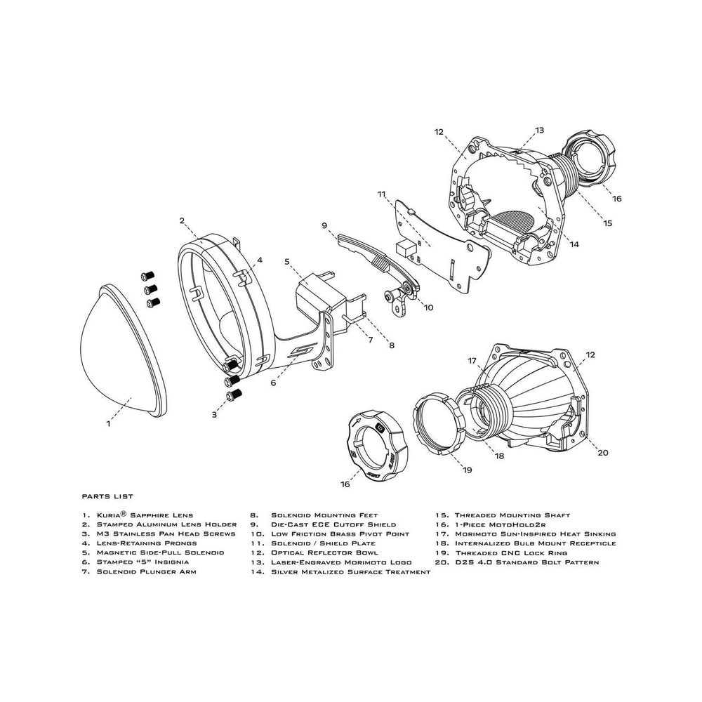 Morimoto Bi-Xenon: Morimoto Mini D2S 5.0: (Round Lens-LHD) - Apollo Off-Road