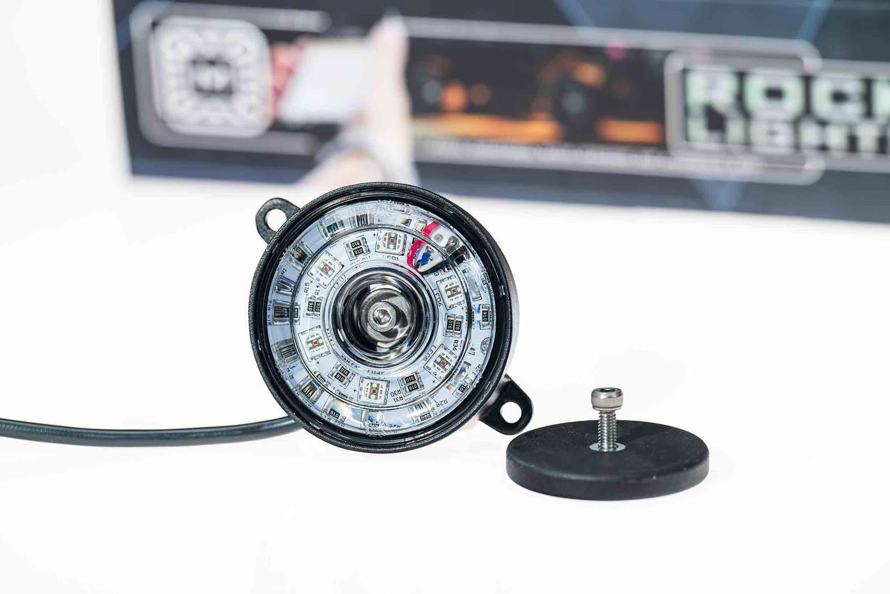Morimoto Rock Light Parts: Puck w- Input Wiring (Single) - Apollo Off-Road