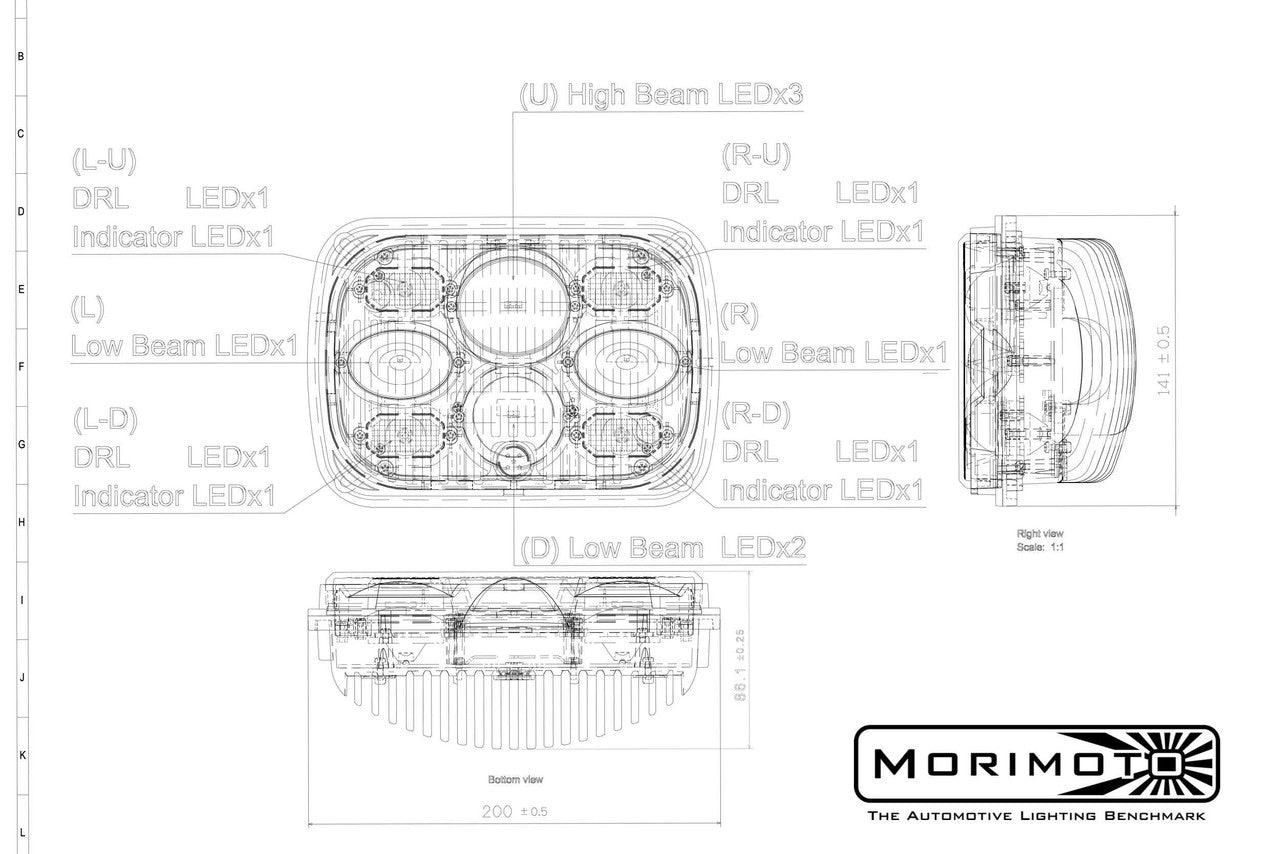 Morimoto Sealed Beam: Morimoto Sealed5 (5x7) - Apollo Off-Road