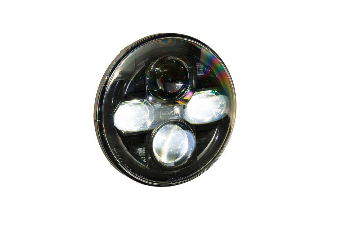 Morimoto Sealed Beam: Morimoto Sealed7 2.0 (Black) (7in Round) - Apollo Off-Road