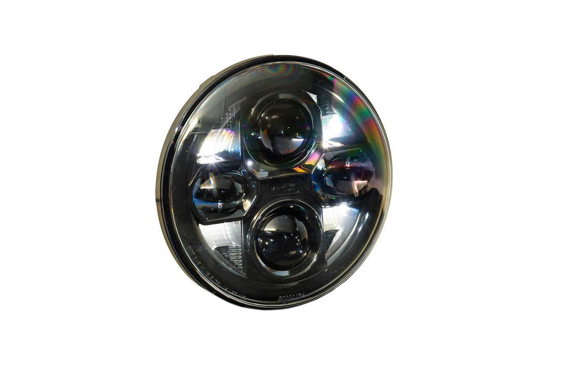 Morimoto Sealed Beam: Morimoto Sealed7 2.0 (Black) (7in Round) - Apollo Off-Road