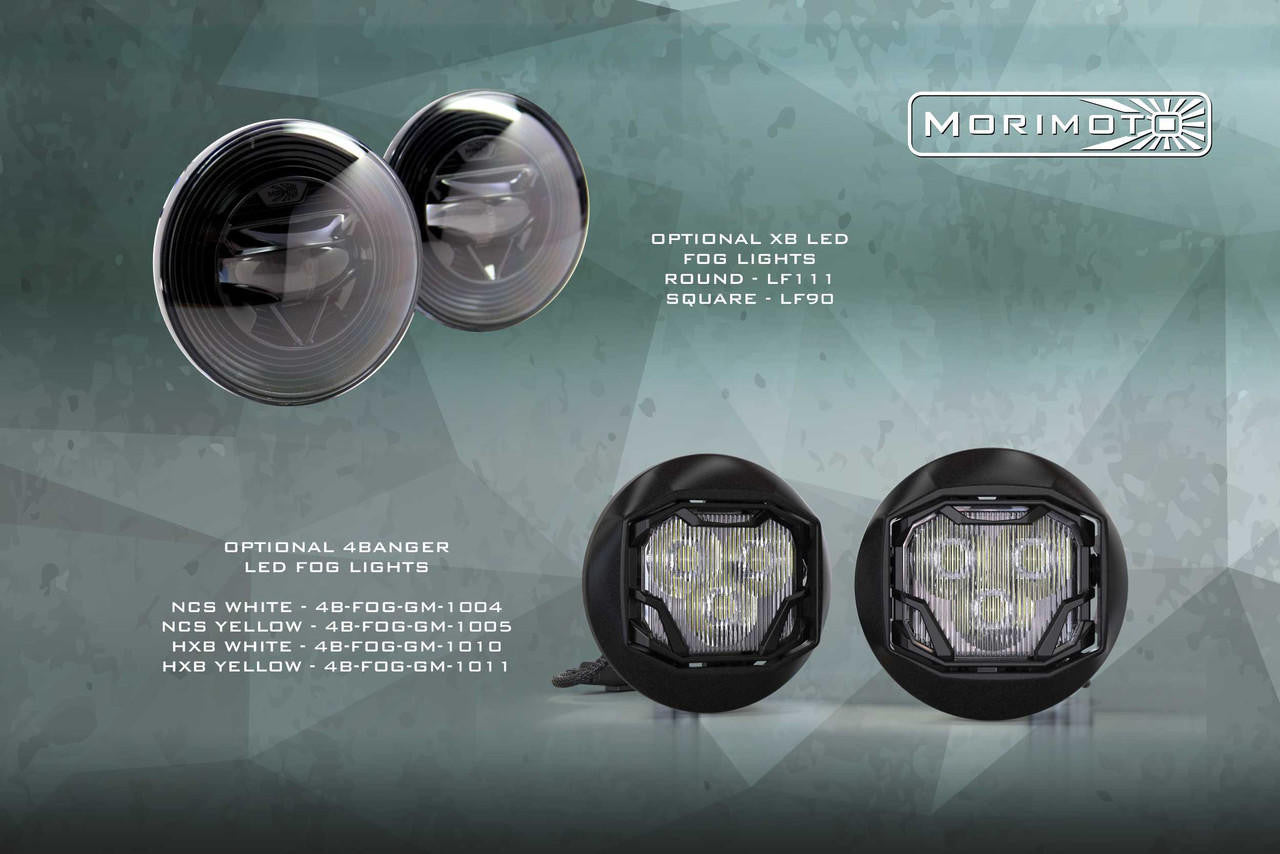 Morimoto XB Headlight Grille Trim Bezels: LF541 (Pair - Unfinished) - Apollo Off-Road