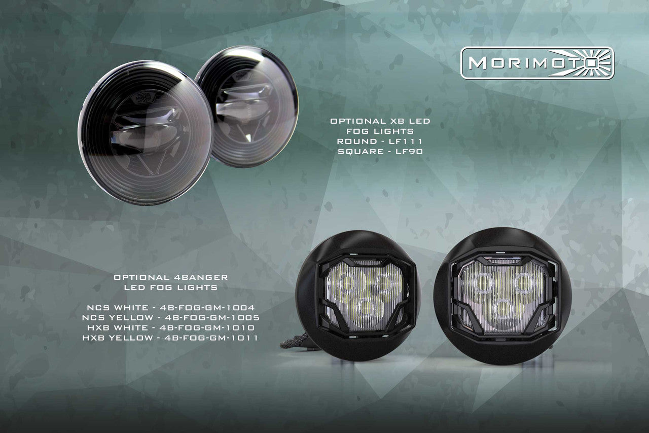Morimoto XB Headlight Grille Trim Bezels: LF543 (Pair - Unfinished) - Apollo Off-Road