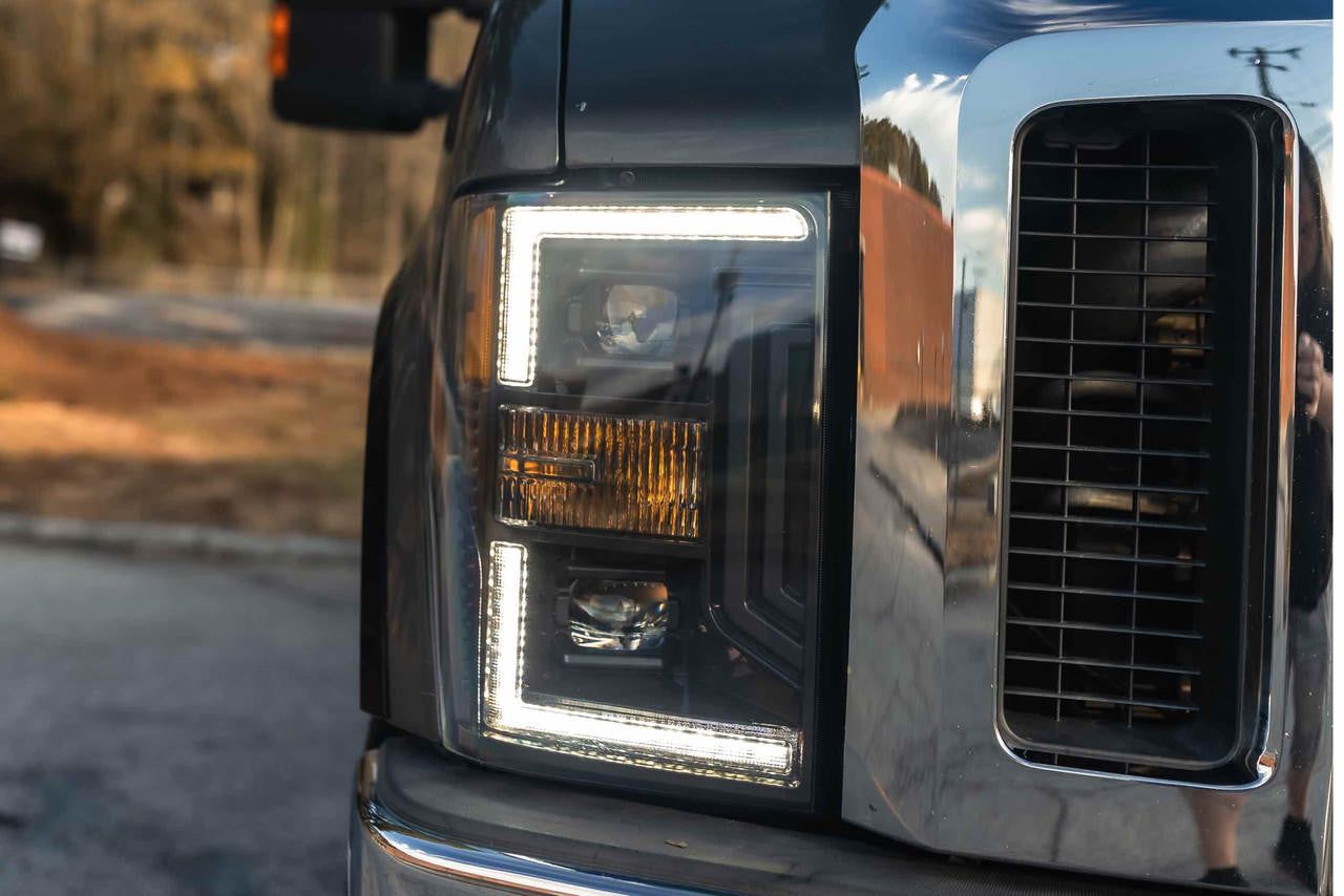Morimoto XB Hybrid LED Headlights: Ford Super Duty (08-10) (Pair - ASM) - Apollo Off-Road