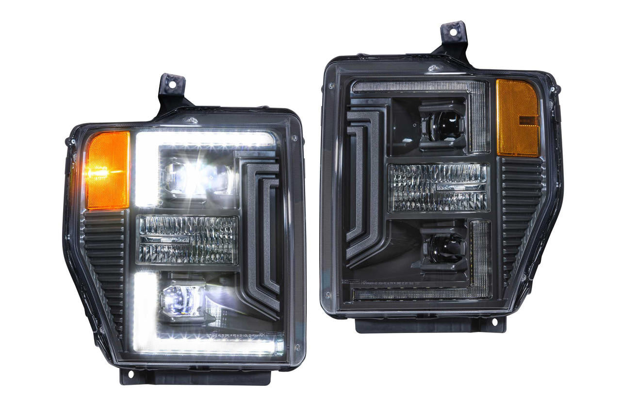 Morimoto XB Hybrid LED Headlights: Ford Super Duty (08-10) (Pair - ASM) - Apollo Off-Road