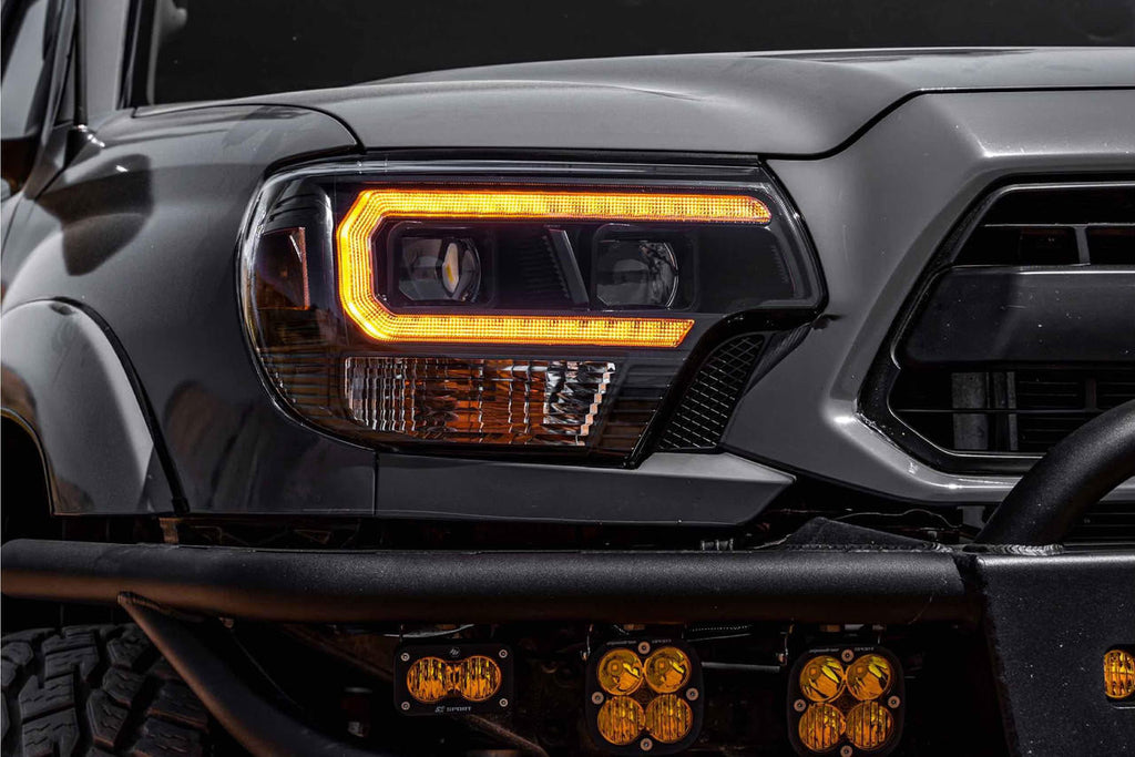 Morimoto XB Hybrid LED Headlights: Toyota Tacoma (12-15) (Pair - ASM - Amber DRL) - Apollo Off-Road