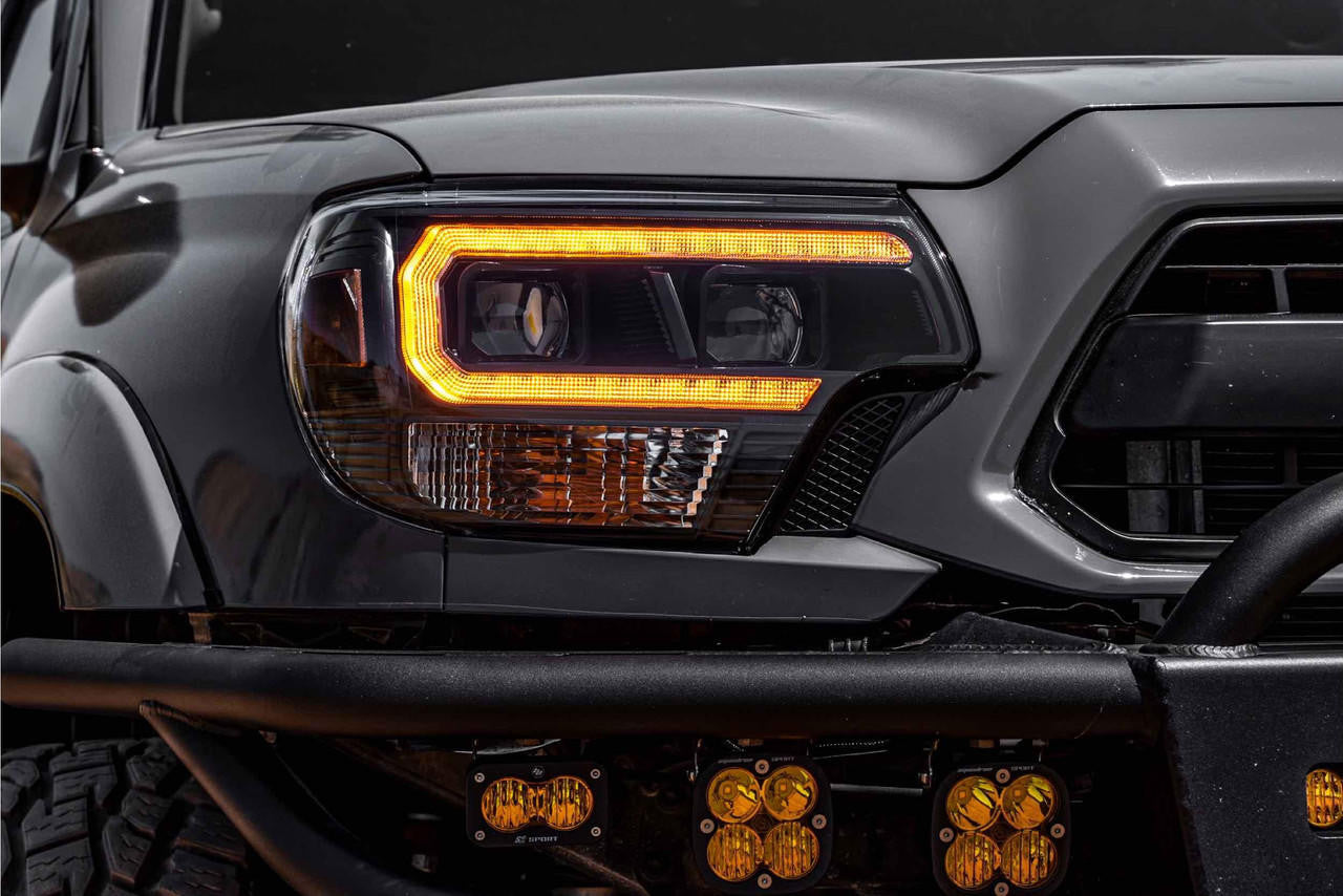 Morimoto XB Hybrid LED Headlights: Toyota Tacoma (12-15) (Pair - ASM - Amber DRL) - Apollo Off-Road
