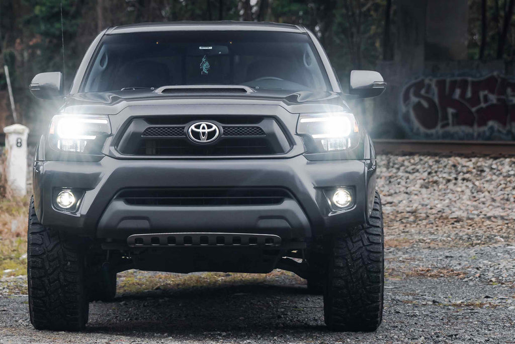 Morimoto XB Hybrid LED Headlights: Toyota Tacoma (12-15) (Pair - Smoked) - Apollo Off-Road