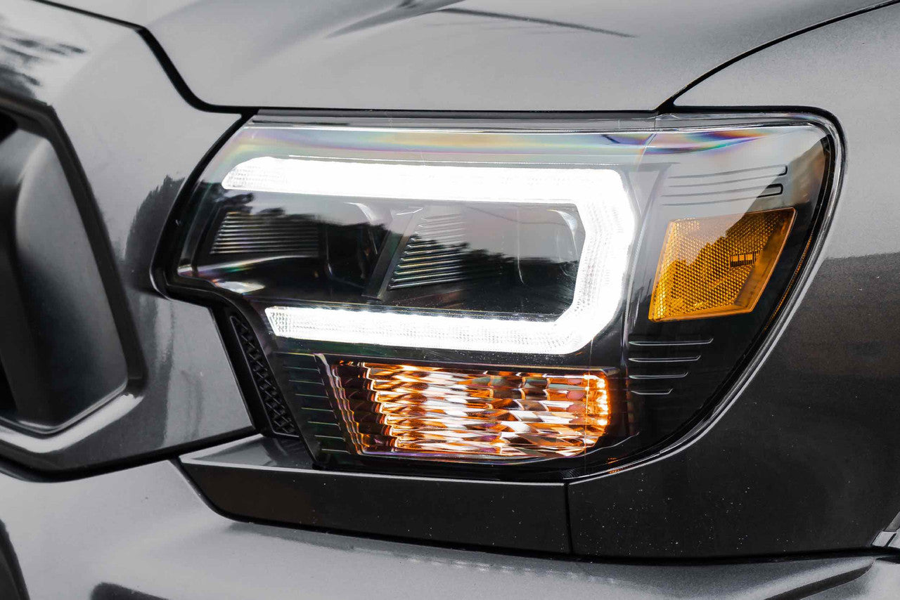 Morimoto XB Hybrid LED Headlights: Toyota Tacoma (12-15) (Pair - Smoked) - Apollo Off-Road