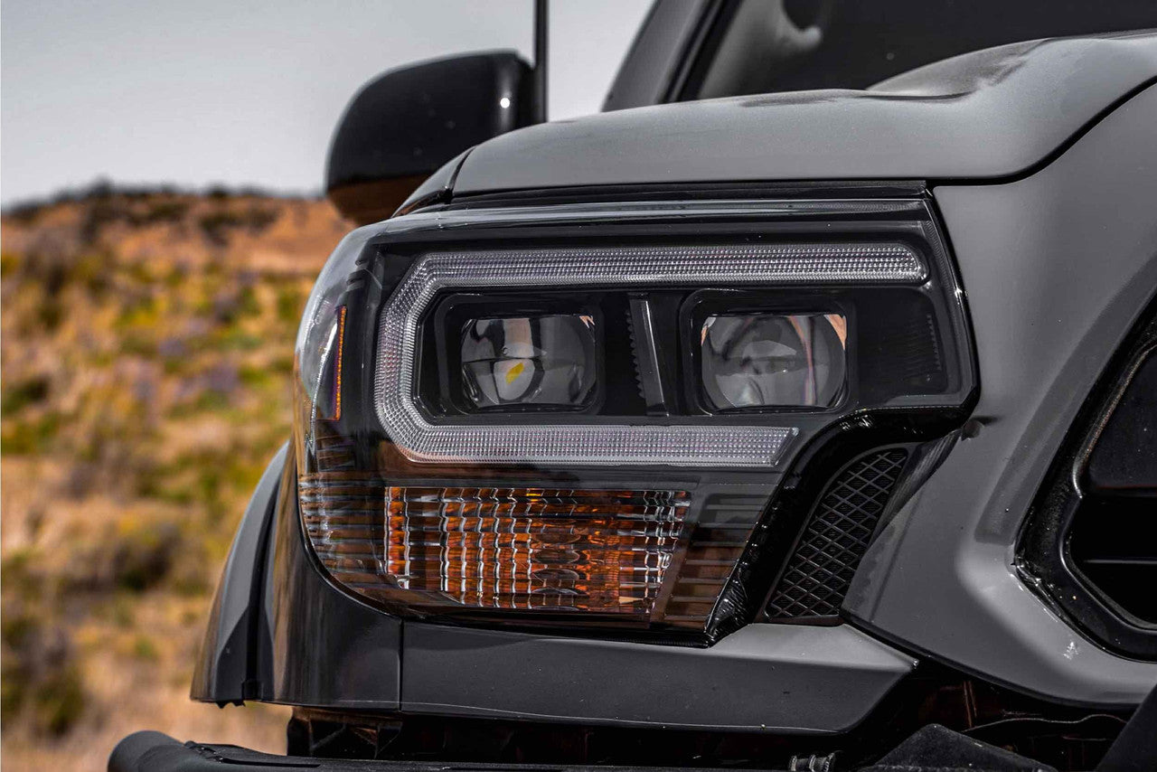 Morimoto XB Hybrid LED Headlights: Toyota Tacoma (12-15) (Pair - Smoked) - Apollo Off-Road