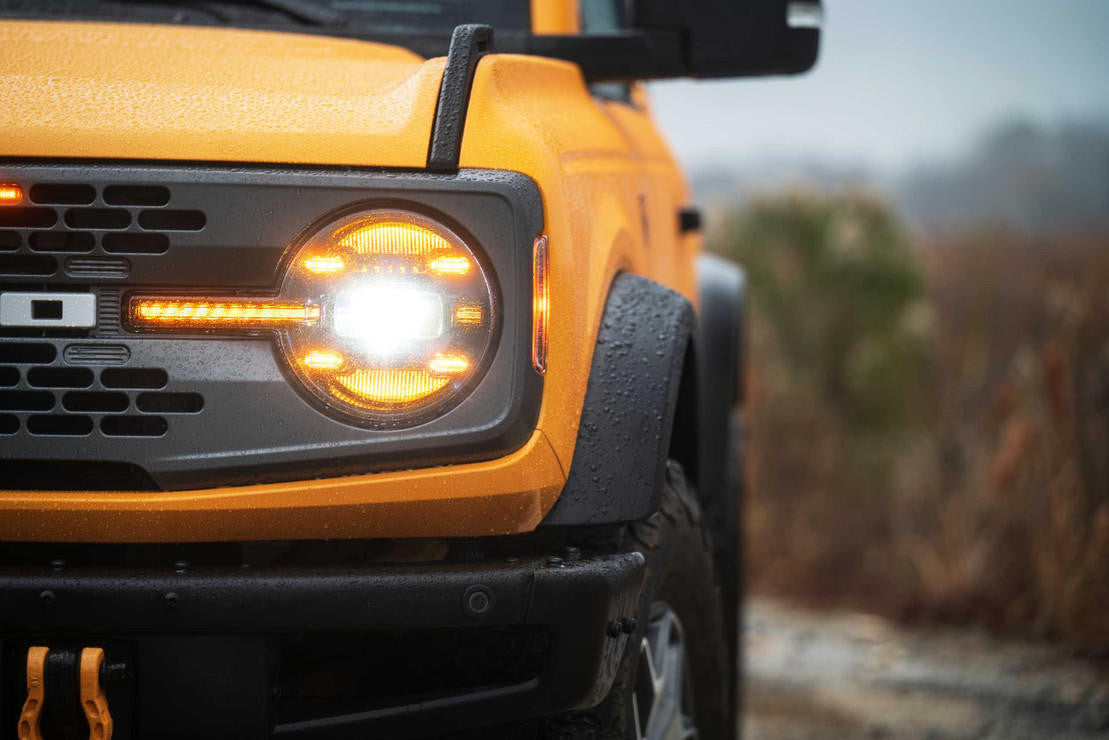Morimoto XB LED Headlights: Ford Bronco (21+) (Pair - Amber DRL) - Apollo Off-Road