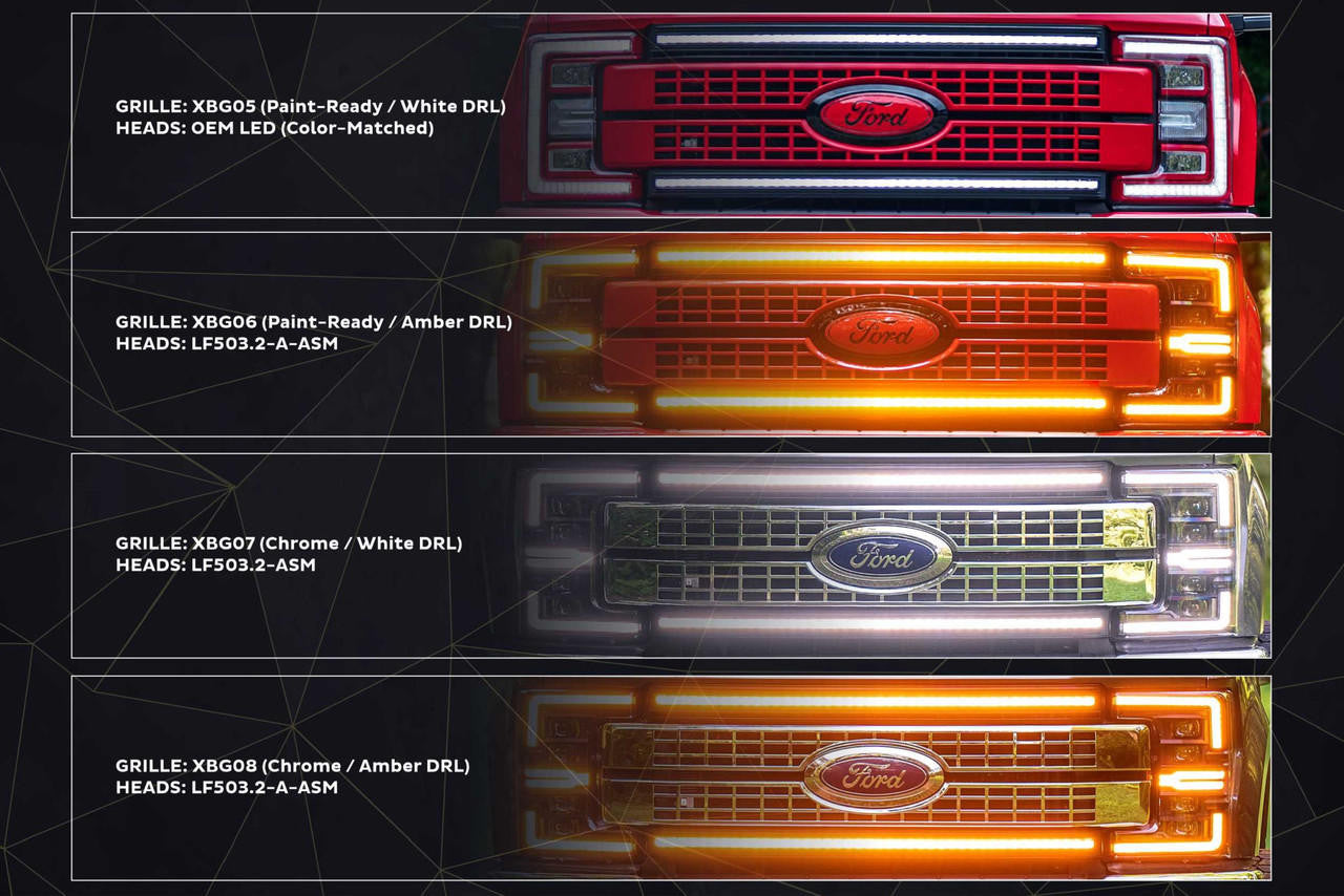 Morimoto XB LED Headlights: Ford Super Duty (17-19) (Pair - Amber DRL) (GEN 2) - Apollo Off-Road
