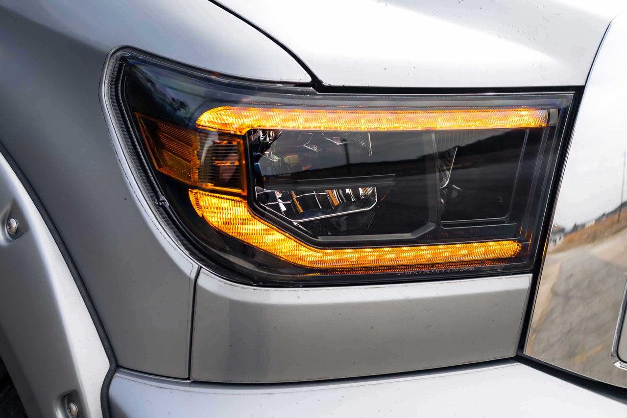 Morimoto XB LED Headlights: Toyota Tundra (07-13) (Pair - ASM - Amber DRL) - Apollo Off-Road