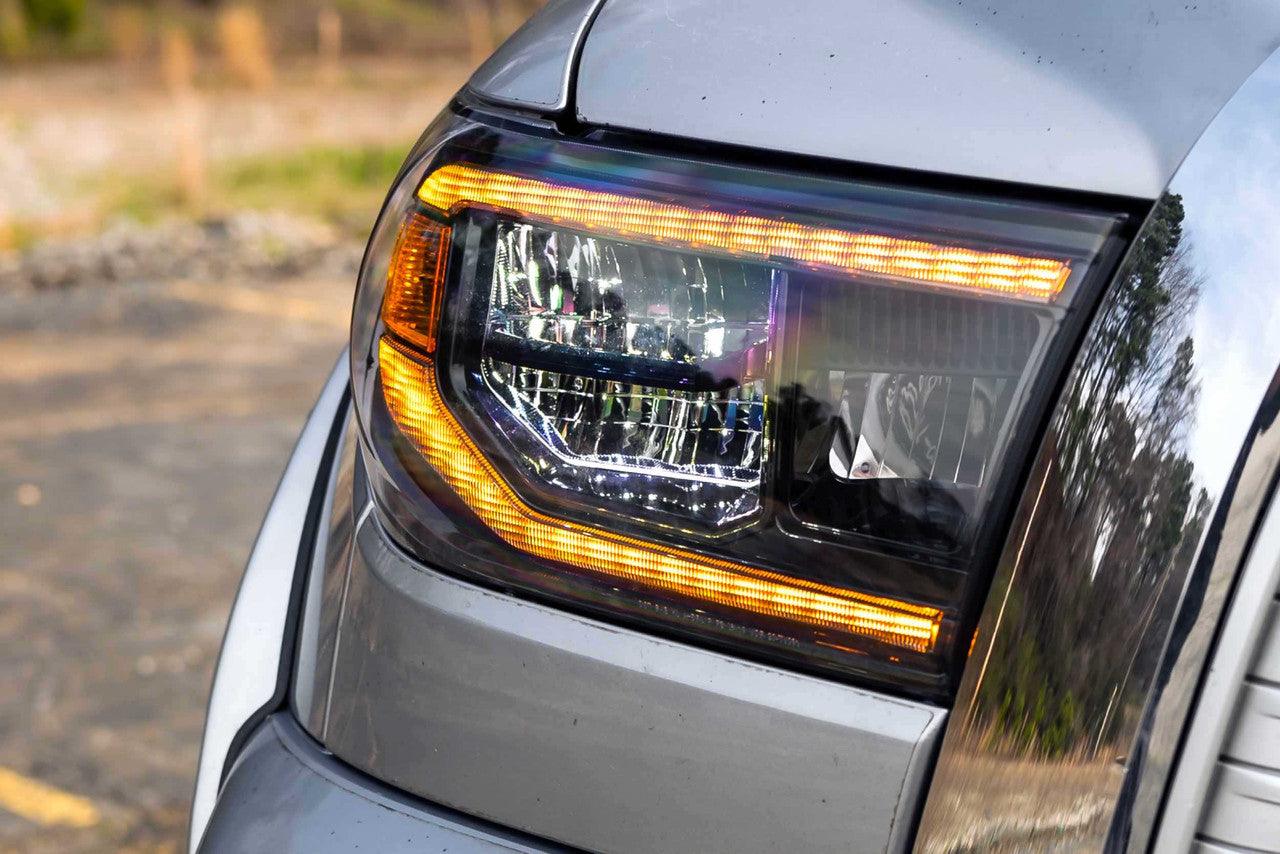 Morimoto XB LED Headlights: Toyota Tundra (07-13) (Pair - ASM - Amber DRL) - Apollo Off-Road