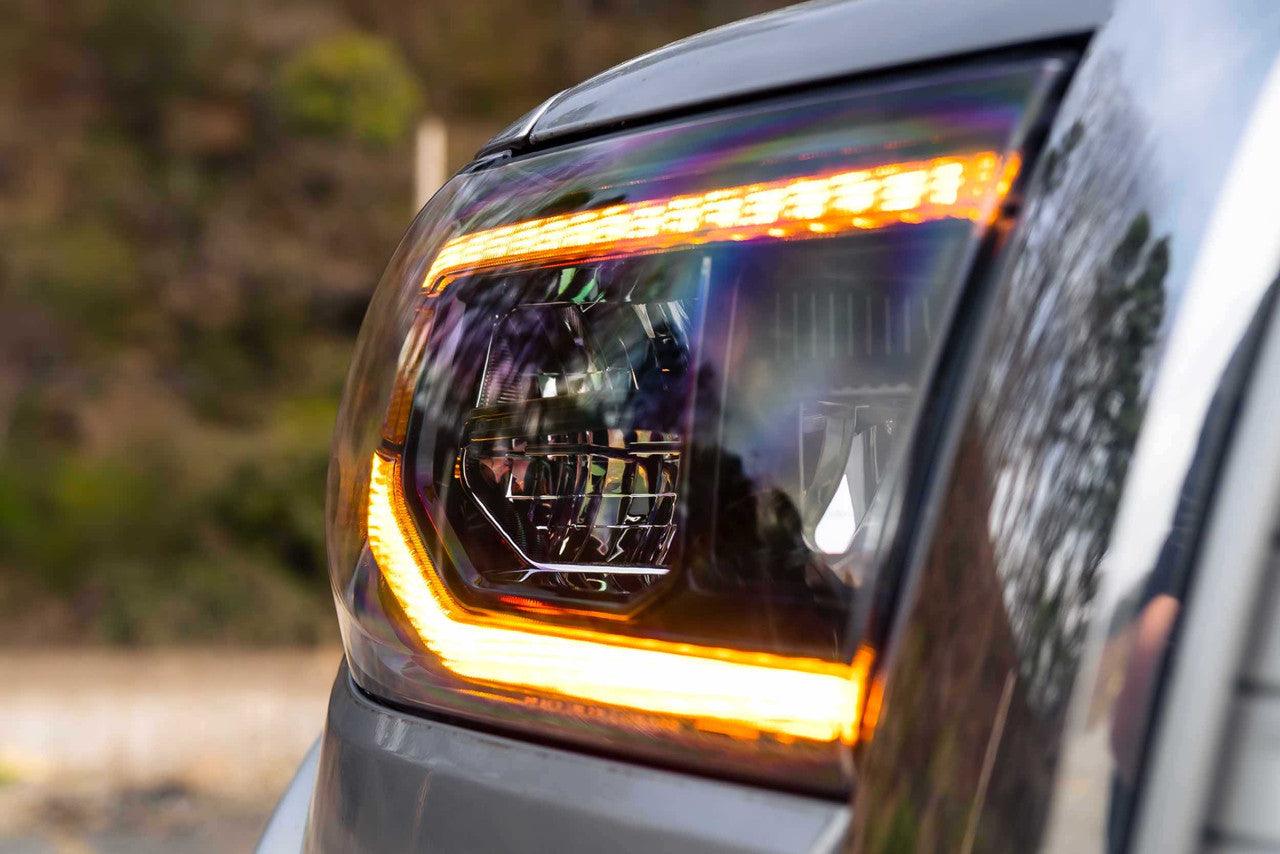 Morimoto XB LED Headlights: Toyota Tundra (07-13) (Pair - ASM - Amber DRL) - Apollo Off-Road