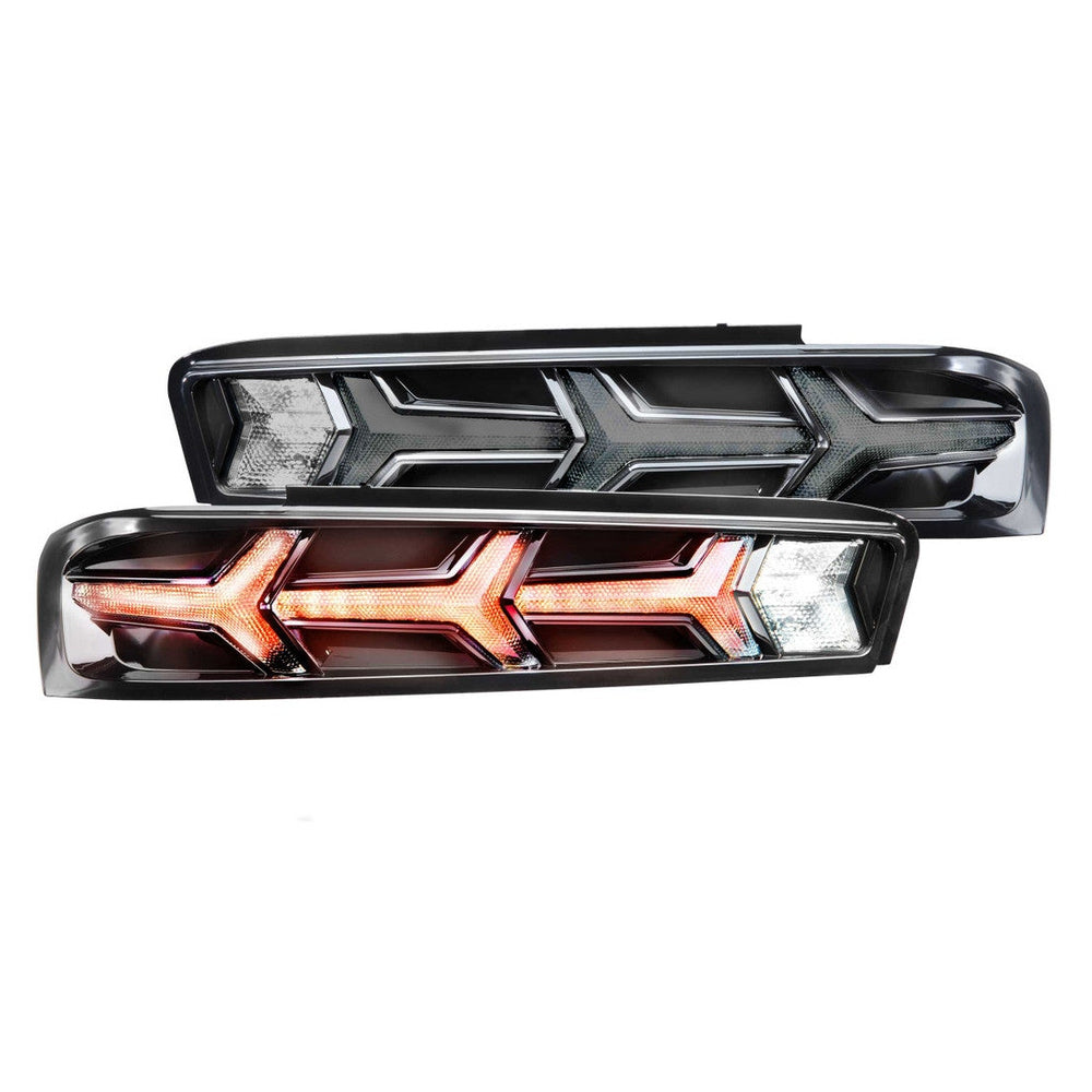 Morimoto XB LED Tails: Chevrolet Camaro (16-18) (Pair - Lambo - Smoked) - Apollo Off-Road