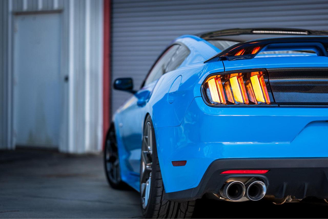 Morimoto XB LED Tails: Ford Mustang (15-22) (Pair - Clear - Amber Seq) - Apollo Off-Road