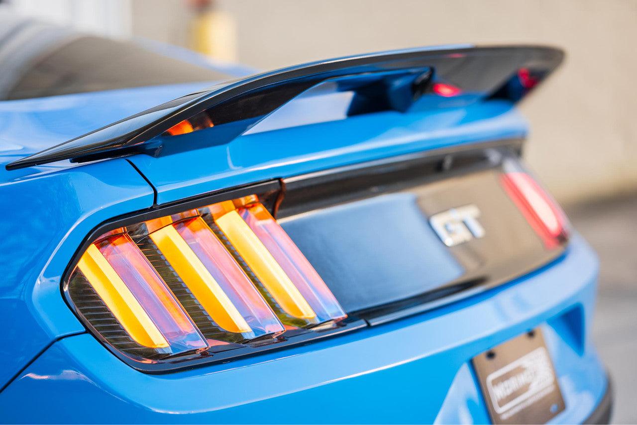 Morimoto XB LED Tails: Ford Mustang (15-22) (Pair - Clear - Amber Seq) - Apollo Off-Road