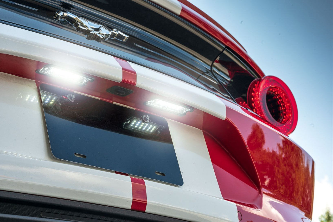 Morimoto XB License Plate Lights: Ford Mustang (15-20 - Pair) - Apollo Off-Road
