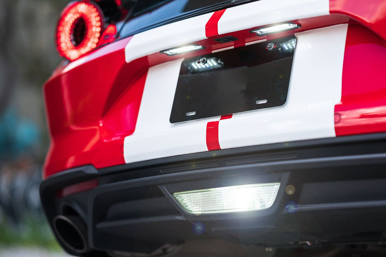 Morimoto XB License Plate Lights: Ford Mustang (15-20 - Pair) - Apollo Off-Road