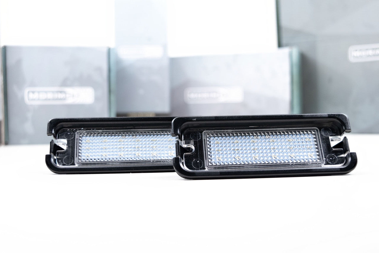 Morimoto XB License Plate Lights: Ford Mustang (15-20 - Pair) - Apollo Off-Road