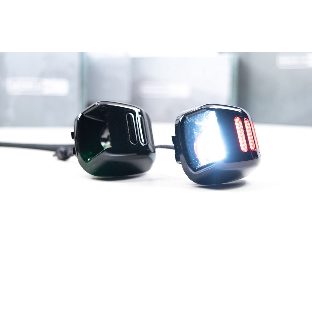 Morimoto XB License Plate Lights: Frontier-Titan-Xterra (07+ - Pair - w-Red) - Apollo Off-Road