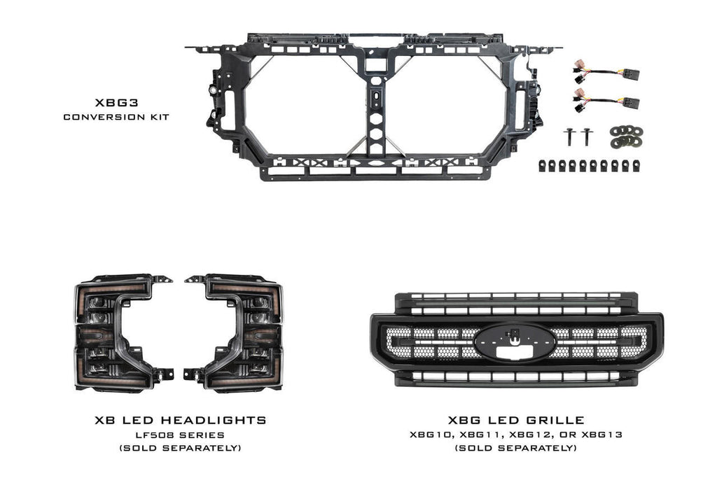 Morimoto XBG: Ford Super Duty Front End Conversion Kit (17-19 to 20-22) - Apollo Off-Road