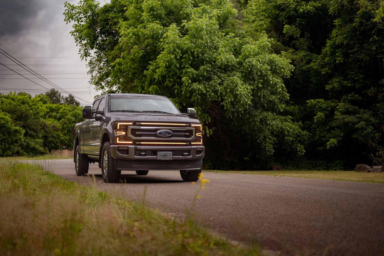 Morimoto XBG LED DRL Grille Inserts: Ford Super Duty Platinum (20-22) - Apollo Off-Road