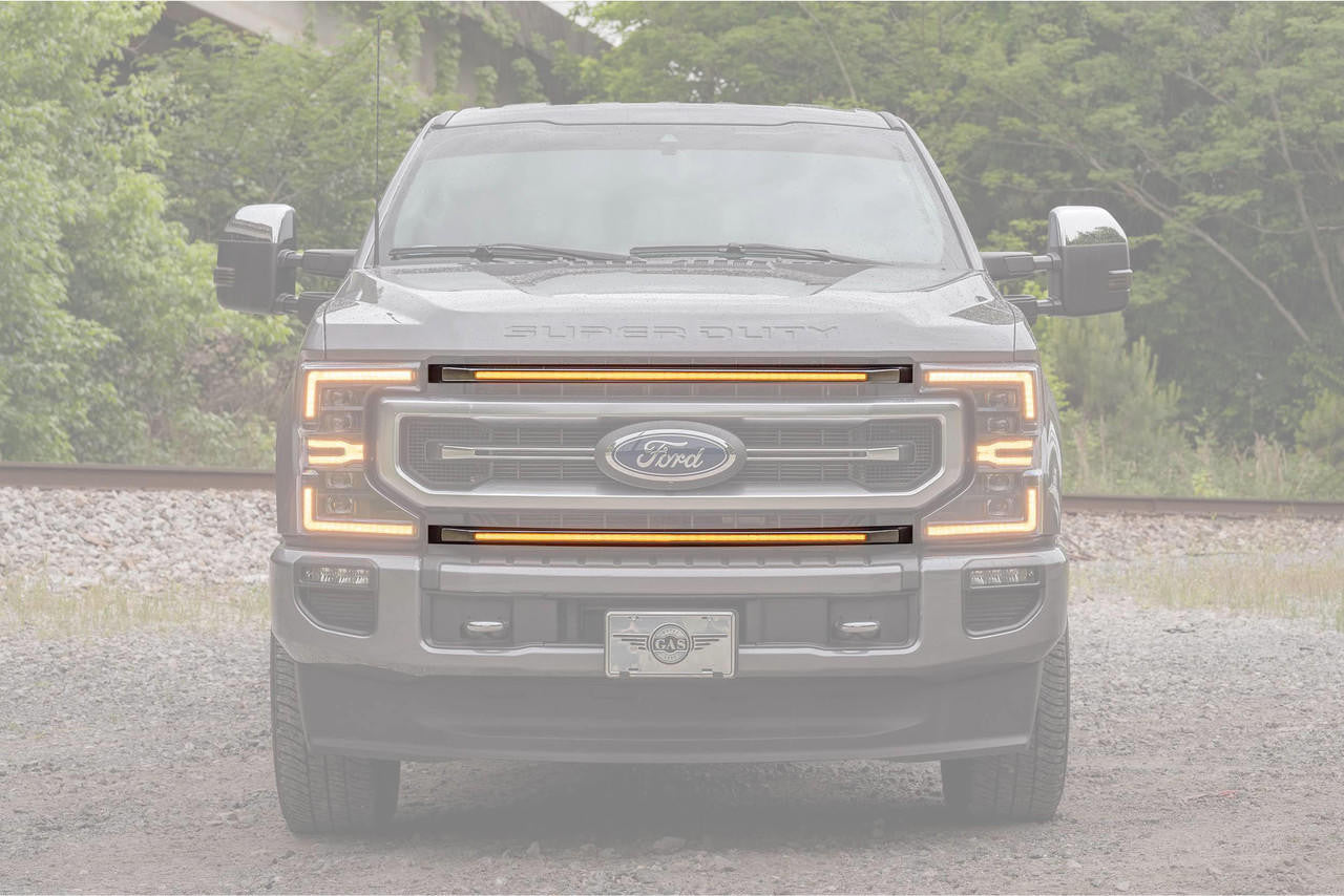 Morimoto XBG LED DRL Grille Inserts: Ford Super Duty Platinum (20-22) - Apollo Off-Road