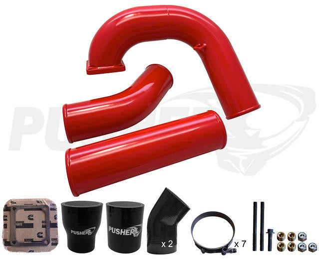 Pusher 3.5" MEGA Intake System with 3.5" Passenger Side Intercooler Tube 1994-1996 Dodge Cummins - Apollo Off-Road