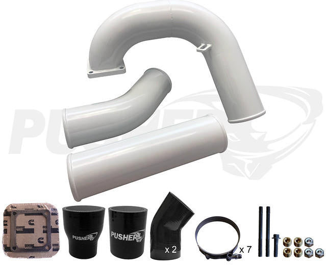 Pusher 3.5" MEGA Intake System with 3.5" Passenger Side Intercooler Tube 1994-1996 Dodge Cummins - Apollo Off-Road