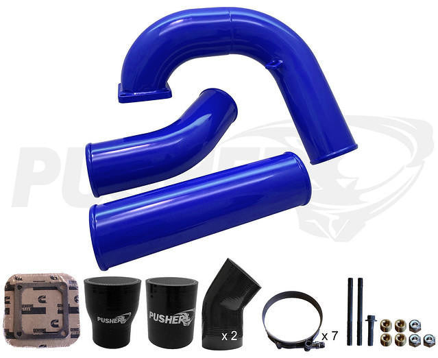 Pusher 3.5" MEGA Intake System with 3.5" Passenger Side Intercooler Tube 1994-1996 Dodge Cummins - Apollo Off-Road