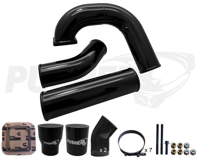 Pusher 3.5" MEGA Intake System with 3.5" Passenger Side Intercooler Tube 1994-1996 Dodge Cummins - Apollo Off-Road